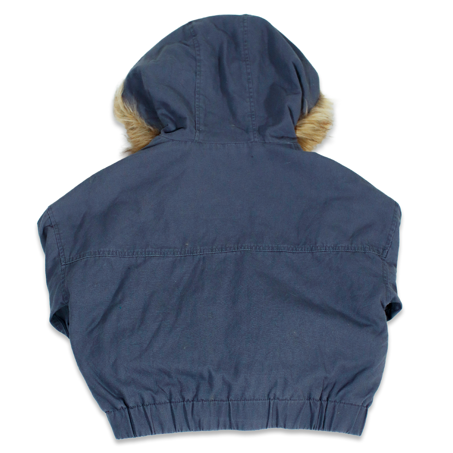Fur Cropped Zip-Up