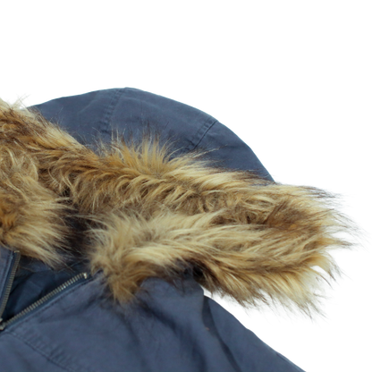 Fur Cropped Zip-Up