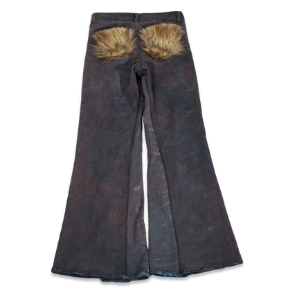 Fur Flared Jeans
